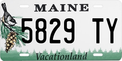 ME license plate 5829TY