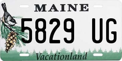 ME license plate 5829UG