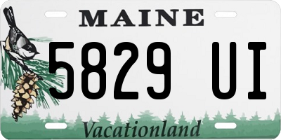 ME license plate 5829UI