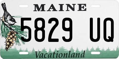 ME license plate 5829UQ