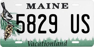ME license plate 5829US