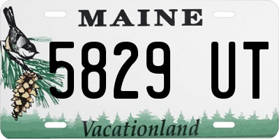 ME license plate 5829UT