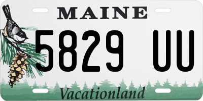 ME license plate 5829UU