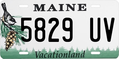 ME license plate 5829UV