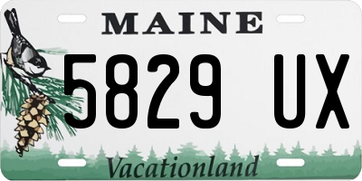 ME license plate 5829UX