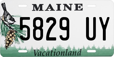 ME license plate 5829UY