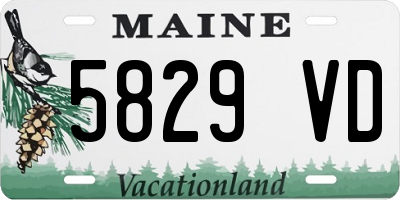 ME license plate 5829VD