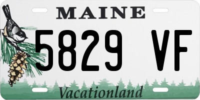 ME license plate 5829VF