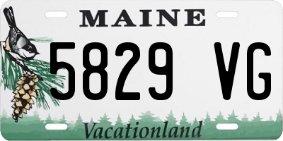 ME license plate 5829VG