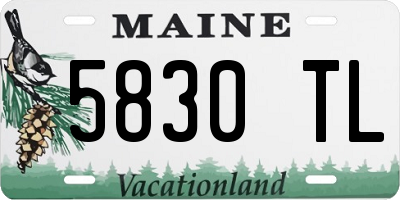 ME license plate 5830TL
