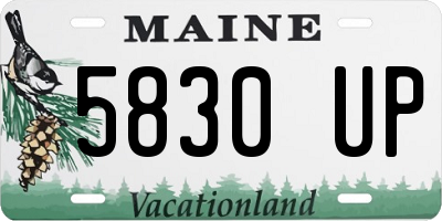ME license plate 5830UP