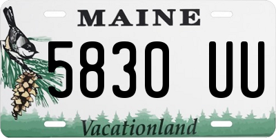 ME license plate 5830UU