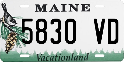 ME license plate 5830VD