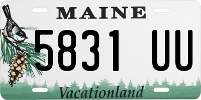 ME license plate 5831UU