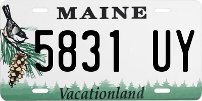 ME license plate 5831UY