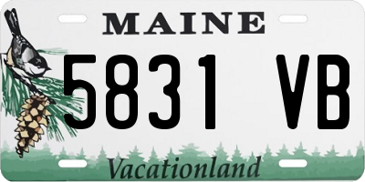 ME license plate 5831VB