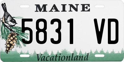 ME license plate 5831VD