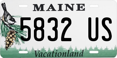 ME license plate 5832US