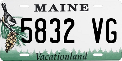 ME license plate 5832VG