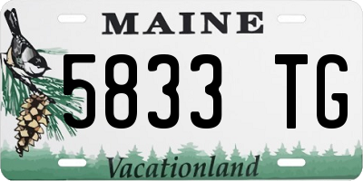 ME license plate 5833TG