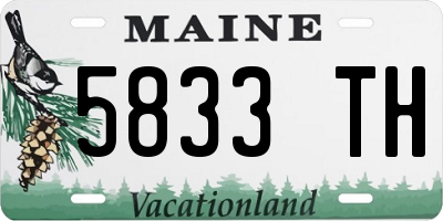 ME license plate 5833TH