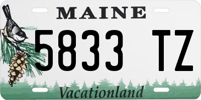 ME license plate 5833TZ