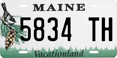 ME license plate 5834TH