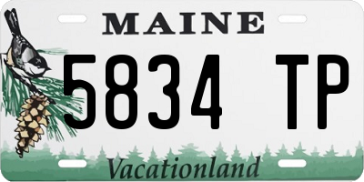 ME license plate 5834TP