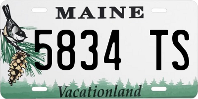 ME license plate 5834TS