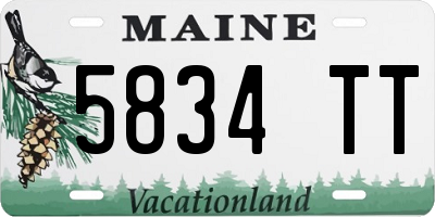 ME license plate 5834TT