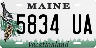 ME license plate 5834UA