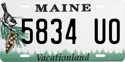 ME license plate 5834UO