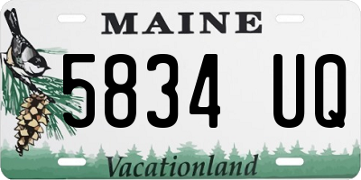 ME license plate 5834UQ