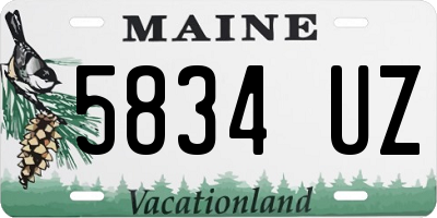 ME license plate 5834UZ