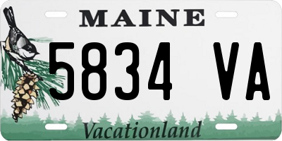 ME license plate 5834VA