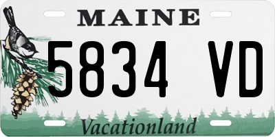 ME license plate 5834VD