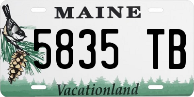 ME license plate 5835TB