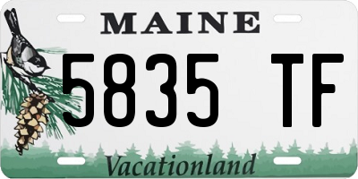 ME license plate 5835TF