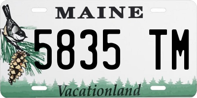 ME license plate 5835TM