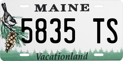 ME license plate 5835TS