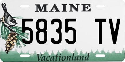 ME license plate 5835TV
