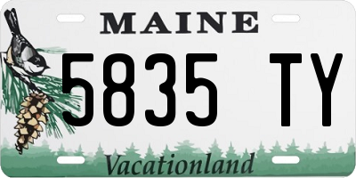 ME license plate 5835TY