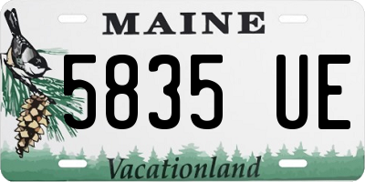 ME license plate 5835UE