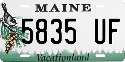ME license plate 5835UF