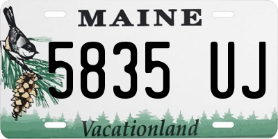 ME license plate 5835UJ
