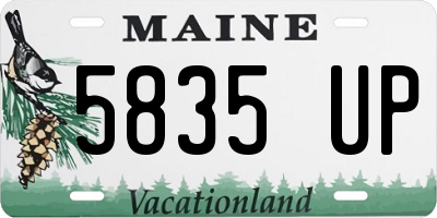 ME license plate 5835UP