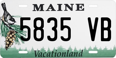 ME license plate 5835VB