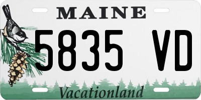 ME license plate 5835VD