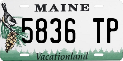 ME license plate 5836TP
