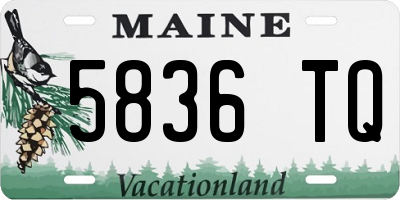 ME license plate 5836TQ
